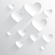 Valentines day card White heart