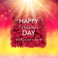 Colorful Happy Valentines Day vector card design