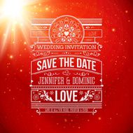 Save the date for personal holiday Wedding invitation on a N2