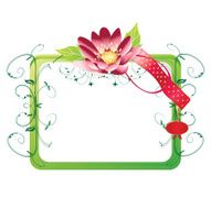 Green square frame