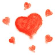 Watercolor hearts N10