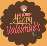 valentines love card boy ride rocket