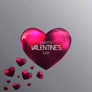 Abstract background with a pink valentine hearts