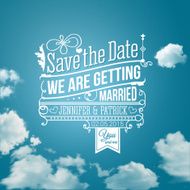Save the date for personal holiday Wedding invitation Vector i N11