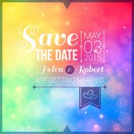 Save the date for personal holiday Wedding invitation Vector i N12