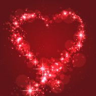 Flickering Shape of Heart for Love