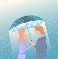 couple under an umbrella