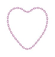 Pink chain in shape of heart