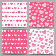 Seamless pattern with pink hearts N12