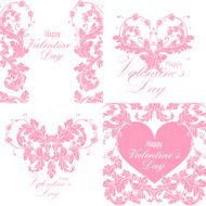 Set of Valentines day greeting cards N11