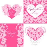 Set of Valentines day greeting cards N13