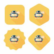 wedding car flat icon with long shadow eps10 N74
