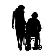 Vector silhouettes of couple N39