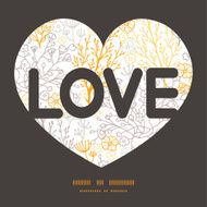 Vector magical floral love text frame pattern invitation greeting card N2