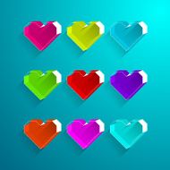 Colorful heart box style Valentine symbol N2