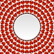 Red romance background with hearts N4