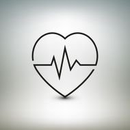 Heart beat icon healthcare and medical vector illustration