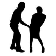 Vector silhouette of a couple N121