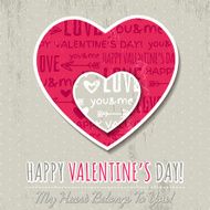 background with two valentine hearts and wishes text