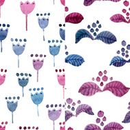 Watercolor floral patterns