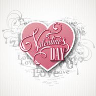Valentines day vector illustration with heart