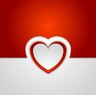 Red romance background with hearts N5