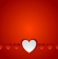 Red romance background with hearts N6