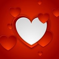 Red romance background with hearts N7