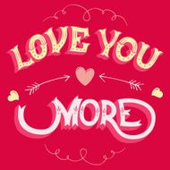 Love you more greeting card