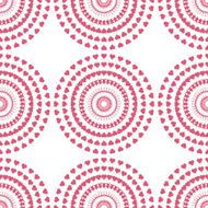 Seamless pattern of swirl pink heart N2