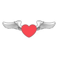 heart angel design elements