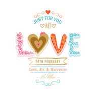 Greeting card design for Happy Valentines Day celebration N14