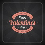 Happy Valentine&#039;s day Greeting Card Vintage Vector Background N5