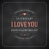 Happy Valentine&#039;s day Greeting Card Vintage Vector Background N6