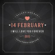Happy Valentine&#039;s day Greeting Card Vintage Vector Background N8