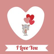 Love Design Over Pink Background Vector Illustration N9