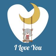 Love design over blue background vector illustration N4
