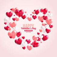 Valentines Day Card Design with Hearts for Holiday Design