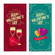 Saint Valentine Day banners N7