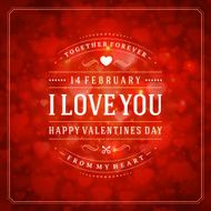 Happy Valentine&#039;s day Greeting Card and Bokeh N22