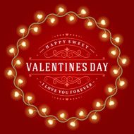 Happy Valentine&#039;s Day Glowing Decoration Light Bulbs N11