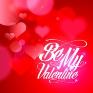 Be my Valentine card design with hearts N2