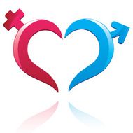 Icon male and female sign