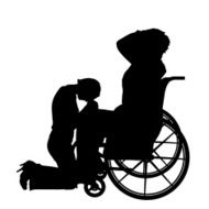 Vector silhouettes of couple N41