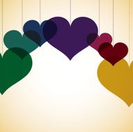 Overlay heart card in vector format N8