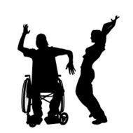 Vector silhouettes of couple N49