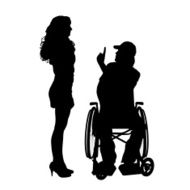 Vector silhouettes of couple N50