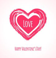 Grunge pink heart