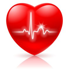 Heart with cardiogram