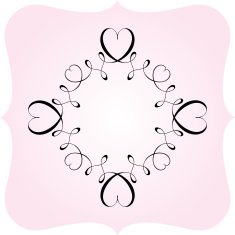 romantic calligraphy frame